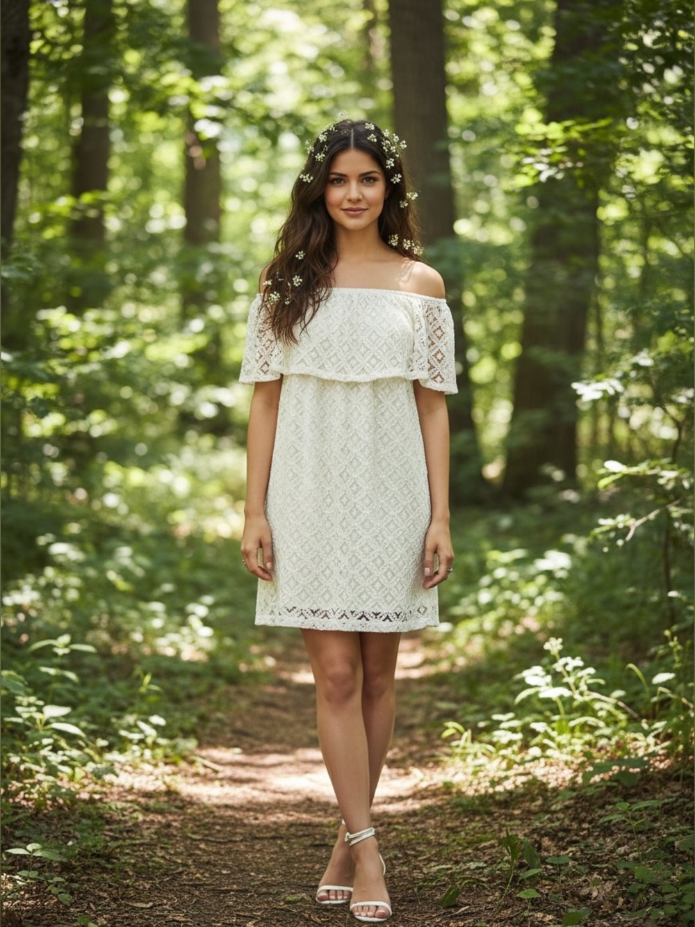 Brand New White Lace BB Dakota Mini Dress Fairy Festival Cottagecore Boho Small